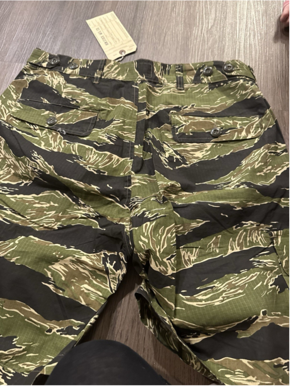 New Vintage 90’s Rothco Tiger Stripe Vietnam War Repro Camo BDU Shorts XL 42 - Picture 14 of 15